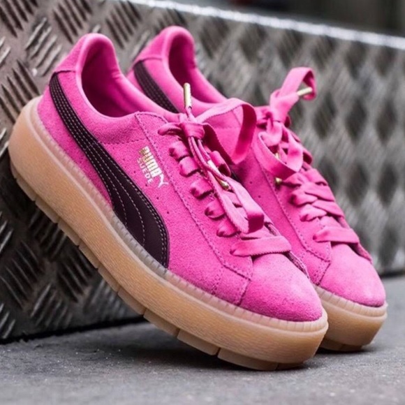 puma suede platform trace block